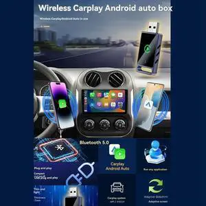 Carplay 2in1 AI Box Android Auto USB Car Dongle BT for Wired CarPlay/Andriod Auto Cars Plug and Play Carplay 2in1 AI Box Android Auto USB Car Dongle BT for Wired CarPlay/Andriod Auto Cars Plug and Play