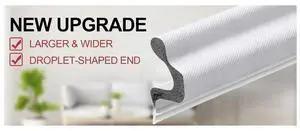 Large Size Weather Stripping Door Seal for Large Gaps Door Seal Strip 12.2m Easy Installation Soundproof & Weatherproof Large Size Weather Stripping Door Seal for Large Gaps Door Seal Strip 12.2m Easy Installation Soundproof & Weatherproof