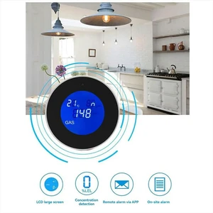 Tuya Natural Gas AlarmSensor with Temperature Function Combustible Gas Leak Detector LCD Display Tuya App(EU) Tuya Natural Gas AlarmSensor with Temperature Function Combustible Gas Leak Detector LCD Display Tuya App(EU)