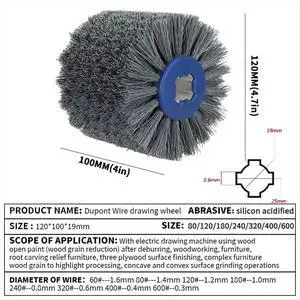 120x100x19mm Nylon Abrasive Wire Drum Polishing Wheel Electric Brush for Woodworking lworking Brush Tool 120x100x19mm Nylon Abrasive Wire Drum Polishing Wheel Electric Brush for Woodworking lworking Brush Tool