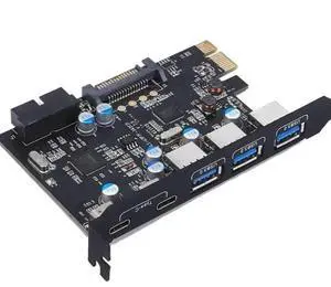PCI Express Card To 3 PORTS USB 3.0 2 PORTS USB3.1 Type C Internal USB 3.0 20PIN 7 Ports USB HUB Pcie To Tyoe-c Expansion Card PCI Express Card To 3 PORTS USB 3.0 2 PORTS USB3.1 Type C Internal USB 3.0 20PIN 7 Ports USB HUB Pcie To Tyoe-c Expansion Card
