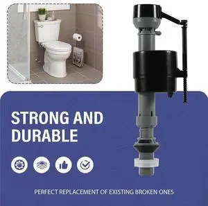 Universal Toilet Flusher Replacement Adjustable Fill Valve,Flapper & Brass Handle Lever-Complete Inside Tank Repair Kit Universal Toilet Flusher Replacement Adjustable Fill Valve,Flapper & Brass Handle Lever-Complete Inside Tank Repair Kit