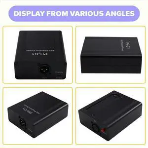 PH-C1 Microphone Preamp 48V Phantom Power Compact High Gain Microphone Booster Microphones Music Recording Equipment A PH-C1 Microphone Preamp 48V Phantom Power Compact High Gain Microphone Booster Microphones Music Recording Equipment A