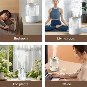 Air Humidifier 2L Quiet Cool Mist Humidifier for Plants Office Home Car Humidificador with 3 Mist Modes & Night Light Air Humidifier 2L Quiet Cool Mist Humidifier for Plants Office Home Car Humidificador with 3 Mist Modes & Night Light