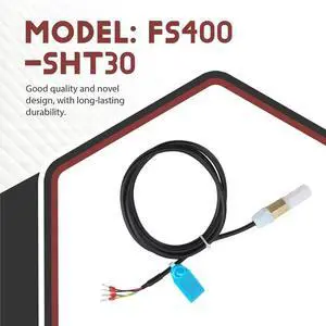 SHT30 Sensor Digital Temperature Humidity Sensor Copper Plastic Housing High Accuracy for Soil FS400-SHT3X Measurement SHT30 Sensor Digital Temperature Humidity Sensor Copper Plastic Housing High Accuracy for Soil FS400-SHT3X Measurement