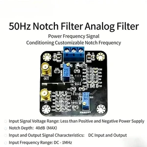 High Q Value 50Hz Notch Filter Module 50Hz Notch Frequency Signal Conditioning High Q Value 50Hz Notch Filter Module 50Hz Notch Frequency Signal Conditioning