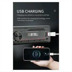 Universal Multimedia Player for Car, 1 Din MP3 Car Radio, Audio Stereo, Bluetooth, Automotive, Colorful Buttons, 1 Din Universal Multimedia Player for Car, 1 Din MP3 Car Radio, Audio Stereo, Bluetooth, Automotive, Colorful Buttons, 1 Din