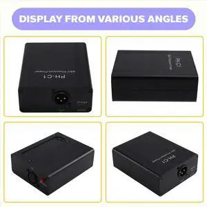PH-C1 Microphone Preamp 48V Phantom Power Compact High Gain Microphone Booster Microphones Music Recording Equipment B PH-C1 Microphone Preamp 48V Phantom Power Compact High Gain Microphone Booster Microphones Music Recording Equipment B