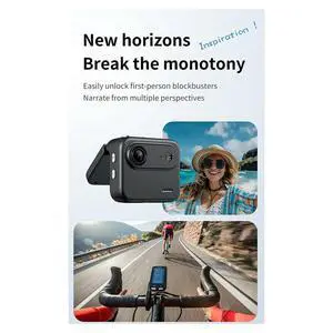 Mini Sports Camera 4K Ultra Clear Recording Vlog Recorder with Flip Screen, AntiShake, 143° WideAngle Black Mini Sports Camera 4K Ultra Clear Recording Vlog Recorder with Flip Screen, AntiShake, 143° WideAngle Black