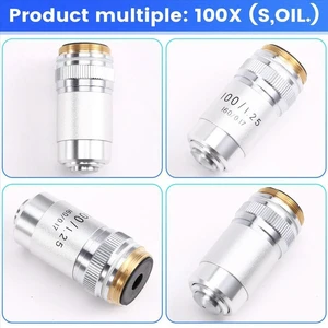 195 Achromatic Objectives Lens Optical 100x 195MM Conjugate Distance Biological Microscope Objective Lens 195 Achromatic Objectives Lens Optical 100x 195MM Conjugate Distance Biological Microscope Objective Lens