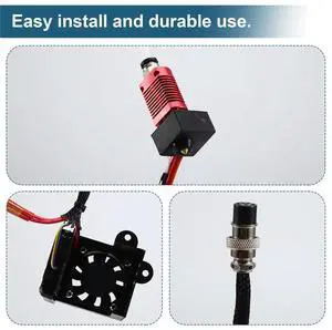 3D Printer Accessories for CR-10 Complete Printhead Kit with Fan 12V Hot End Kit 3D Printer Accessories for CR-10 Complete Printhead Kit with Fan 12V Hot End Kit