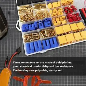 2025 62Pcs XT60 EC3 Male Female Plugs With Heat Resistant Silicone Cables 2025 62Pcs XT60 EC3 Male Female Plugs With Heat Resistant Silicone Cables