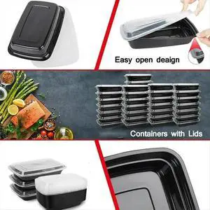 1000ml Thick Disposable Takeaway Lunch Box Tableware Can Be Microwave Heated Rectangular Plastic Bowl Food Packaging Box 1000ml Thick Disposable Takeaway Lunch Box Tableware Can Be Microwave Heated Rectangular Plastic Bowl Food Packaging Box