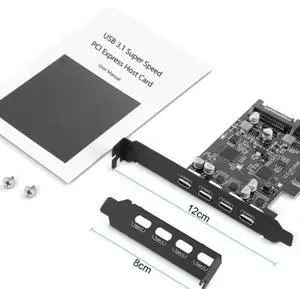 PCI-e Gen2 4x USB3.2 3.1 Card with Chip ASM3142 4-Port Type C Hub Internal Expansion Card Controller Adapter for Desktop PC PCI-e Gen2 4x USB3.2 3.1 Card with Chip ASM3142 4-Port Type C Hub Internal Expansion Card Controller Adapter for Desktop PC