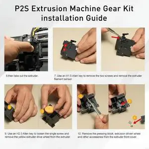 Durability l Extruder Gear For P2S Various 3D Printing Filaments Durability l Extruder Gear For P2S Various 3D Printing Filaments