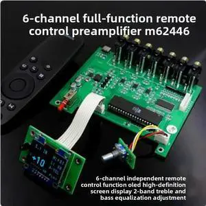 F11 M62446 6-channel Fully Independent Remote Control OLED Display Pre-amplifier 5.1 F11 M62446 6-channel Fully Independent Remote Control OLED Display Pre-amplifier 5.1