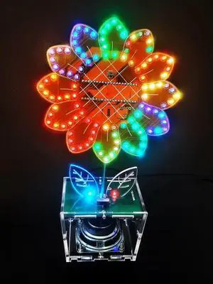 diy electronic kit LED colorful Sunflower soldering project bluetooth speaker 21 flashing modes 4 Spectrum modes diy electronic kit LED colorful Sunflower soldering project bluetooth speaker 21 flashing modes 4 Spectrum modes