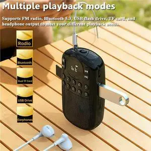 5X Pocket FM Radio Digital Receiver HD Display Bluetooth Speaker MP3 Music Player Support TF Card B 5X Pocket FM Radio Digital Receiver HD Display Bluetooth Speaker MP3 Music Player Support TF Card B