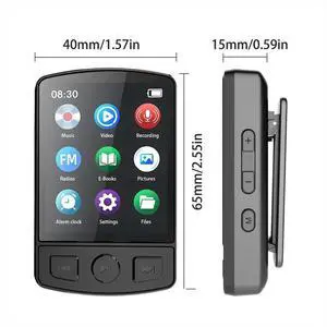MP3 Player Sport Clip Walk Man HiFi Sound 1.8inch Screen Ultralight Bluetooth 5.2 MP3 Player Button for Sport MP3 Player Sport Clip Walk Man HiFi Sound 1.8inch Screen Ultralight Bluetooth 5.2 MP3 Player Button for Sport