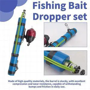 Professional Fishing Bait Dropper. Outdoor Bait - Throwing Tool. Rubber - Band Catapult. Works with Fishing Reels. Professional Fishing Bait Dropper. Outdoor Bait - Throwing Tool. Rubber - Band Catapult. Works with Fishing Reels.
