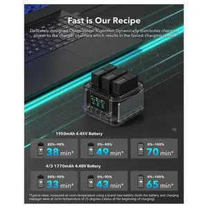 Fast Charging Hub Action 5pro/4/3 Charger Three Port Charging Case Electricity Detection ligent OLED Fast Charging Hub Action 5pro/4/3 Charger Three Port Charging Case Electricity Detection ligent OLED