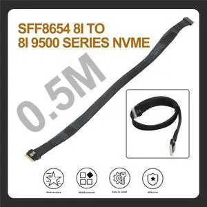 High Speed PCIe 4.0 SlimSAS SFF8654 8i to 8i 9500 Series NVMe Availe Cable External Video Card Adapter 0.5M High Speed PCIe 4.0 SlimSAS SFF8654 8i to 8i 9500 Series NVMe Availe Cable External Video Card Adapter 0.5M