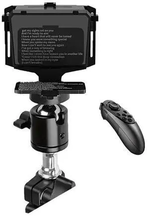 7.5" Teleprompter, Handheld/Desktop/Monitor Mode, Remote Control Support For phones Tablets Cameras 7.5" Teleprompter, Handheld/Desktop/Monitor Mode, Remote Control Support For phones Tablets Cameras