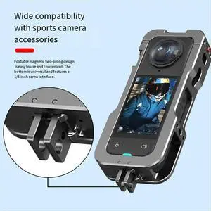 Protective Frame Cage for X5 with Cold Shoe Mount Housing Case for Insta 360 X5 Camera Accessories Protective Frame Cage for X5 with Cold Shoe Mount Housing Case for Insta 360 X5 Camera Accessories