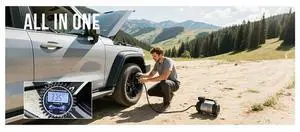 Digital Tire Pressure Gauge with Inflator, 250 PSI, Quick Connect for Cars, Trucks, SUVs, RVs Digital Tire Pressure Gauge with Inflator, 250 PSI, Quick Connect for Cars, Trucks, SUVs, RVs