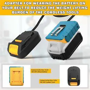Extension Cord Tool for DeWalt 18v Lithium Batteries and Tools Cable Length 1.5M with Hook Extension Cord Tool for DeWalt 18v Lithium Batteries and Tools Cable Length 1.5M with Hook