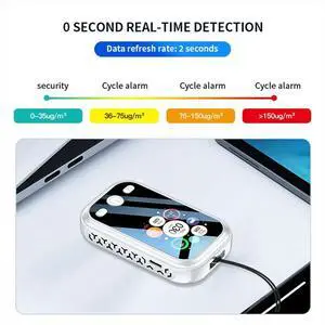Multifunctional PM2.5 PM10 PM1.0 Air Monitor LCD Display Digital Temperature and Humidity Air Detector A Multifunctional PM2.5 PM10 PM1.0 Air Monitor LCD Display Digital Temperature and Humidity Air Detector A