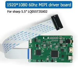 MIPI driver board for Sharp LQ055T3SX02 5.5" 1920x1080 60hz Type-C mini HDMI signal input MIPI driver board for Sharp LQ055T3SX02 5.5" 1920x1080 60hz Type-C mini HDMI signal input