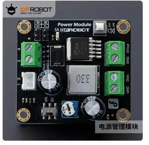 DFR0205 The DFROBOT 5A high-current 25W DC-DC small-sized step-down module is availe with a 7.4V lithium DFR0205 The DFROBOT 5A high-current 25W DC-DC small-sized step-down module is availe with a 7.4V lithium