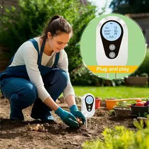 Digital Soil Tester 4-in-1 Soil PH Moisture Light Temperature Meter for Garden Plants Greenhouse Farm Outdoor Indoor Digital Soil Tester 4-in-1 Soil PH Moisture Light Temperature Meter for Garden Plants Greenhouse Farm Outdoor Indoor