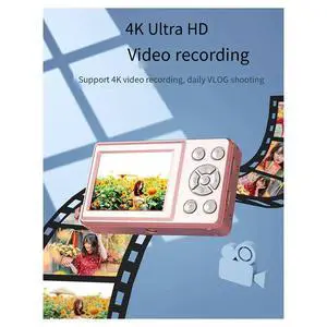 4K Ccd Digital Camera Photography Camera, Video Blog Camera, Film Camera, 4K 30FPS Mini Camera for Teenagers Black 4K Ccd Digital Camera Photography Camera, Video Blog Camera, Film Camera, 4K 30FPS Mini Camera for Teenagers Black