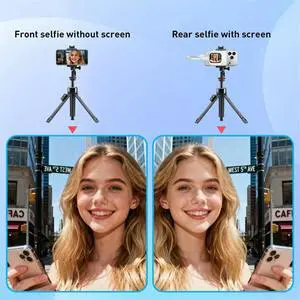 Magnetic Phone Rear Camera Selfie Monitor with Remote Control Wired Mini Mount Vlog Phone Rear Camera Selfie Magnetic Phone Rear Camera Selfie Monitor with Remote Control Wired Mini Mount Vlog Phone Rear Camera Selfie