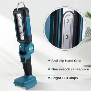 21V Rechargeable Cordless Work Light Foldable Flashlight Lantern Spotlight for Makita 18V (No ) 21V Rechargeable Cordless Work Light Foldable Flashlight Lantern Spotlight for Makita 18V (No )