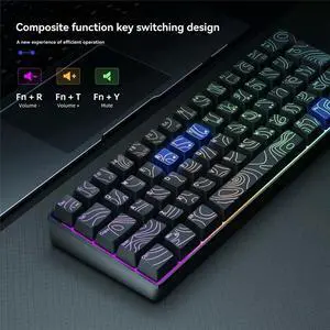 61 Keys RGB Mechanical Keyboard,USB Wired Keyboard Blue Switch for PC Gaming Laptop 61 Keys RGB Mechanical Keyboard,USB Wired Keyboard Blue Switch for PC Gaming Laptop