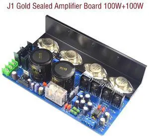 J1 Gold Sealed Power Amplifier Board 100W 2.0 HiFi Class AB Amplifier Board Finished Board Tested Good Adjustable Class A J1 Gold Sealed Power Amplifier Board 100W 2.0 HiFi Class AB Amplifier Board Finished Board Tested Good Adjustable Class A