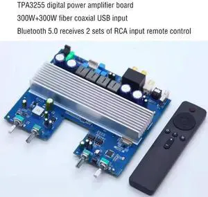 Super TPA3255 Digital Amplifier Board 300W+300W Fiber Coaxial Bluetooth 5.0 Remote Control Function USB Audio Amplifier Board Super TPA3255 Digital Amplifier Board 300W+300W Fiber Coaxial Bluetooth 5.0 Remote Control Function USB Audio Amplifier Board