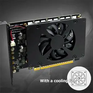 M.2 to PCI-E 4-Disk NVME Expansion Card PCIE X16 NVME M.2 M Key SSD RAID Adapter Card Support 2230 2242 2260 2280 M.2 to PCI-E 4-Disk NVME Expansion Card PCIE X16 NVME M.2 M Key SSD RAID Adapter Card Support 2230 2242 2260 2280