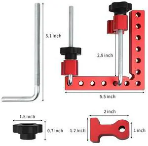90Degree Positioning Squares,Right Angle Clamps 5.5inch X 5.5inch Aluminum Alloy for Woodworking Picture Frames,Cabinets 90Degree Positioning Squares,Right Angle Clamps 5.5inch X 5.5inch Aluminum Alloy for Woodworking Picture Frames,Cabinets