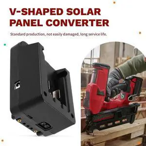 For Milwaukee 18V-21V to V-Type Solar Panel Converter PD100W Fast Charging High-Efficiency Lighting For Milwaukee 18V-21V to V-Type Solar Panel Converter PD100W Fast Charging High-Efficiency Lighting