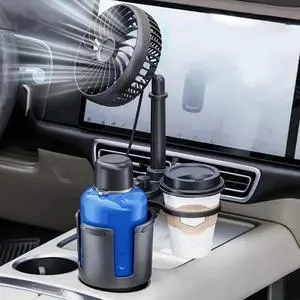3 Speed USB Car Fan For Cup Holder Adjustable Height 360 Rotation For Hot Weather Driving 3 Speed USB Car Fan For Cup Holder Adjustable Height 360 Rotation For Hot Weather Driving