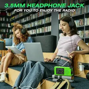 Emergency Radio Solar Hand Crank Radio 4000mah Multifunction AM/FM/NOAA Weather Radio Headphone Jack for Camping Emergency Radio Solar Hand Crank Radio 4000mah Multifunction AM/FM/NOAA Weather Radio Headphone Jack for Camping