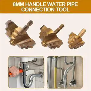 3pcs 8mm Shank PPR Lifting,Stepped Drill Bit,Connection Tool 40/50/63mm, for Repair 3pcs 8mm Shank PPR Lifting,Stepped Drill Bit,Connection Tool 40/50/63mm, for Repair