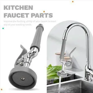 Kitchen Sink Sprayer Head, 1.42GPM Valve Dish Sprayer Nozzle with Ergonomic Handle, Faucet Parts for Kitchen Sink Kitchen Sink Sprayer Head, 1.42GPM Valve Dish Sprayer Nozzle with Ergonomic Handle, Faucet Parts for Kitchen Sink