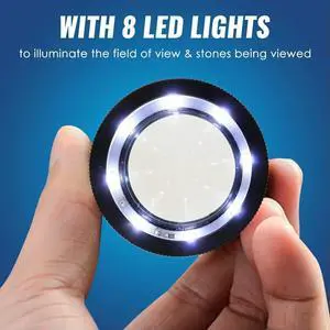 10x Magnification Scale Loupe Scale Chart 25mm Field of View with 8 LED Light 10x Magnification Scale Loupe Scale Chart 25mm Field of View with 8 LED Light