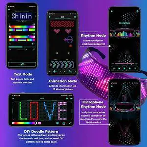 Shining Light Up LED Glasses Bluetooth App Programmable Display Screen Rgb Luminous Glasses for Party,Halloween Shining Light Up LED Glasses Bluetooth App Programmable Display Screen Rgb Luminous Glasses for Party,Halloween