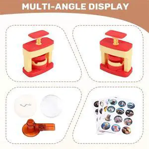 Badge Maker for Kids, DIY Pin Button Badge Maker Machine, Badge Punch Kit with 48 Patterns Badges Badge Maker for Kids, DIY Pin Button Badge Maker Machine, Badge Punch Kit with 48 Patterns Badges